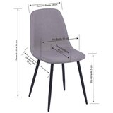 XXXL Stol Mona, Siva, Črne Noge | Shoptok.si