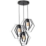  Luster na sajli HEXAGON 3xE27/60W/230V crni okrugli | Eponuda.com