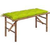  Sklopiva vrtna klupa s jastukom 118 cm od bambusa | shoptok.hr