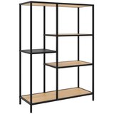 Unique Furniture Crna/u prirodnoj boji biblioteka u dekoru hrasta 80x112x35 cm Altino – | shoptok.hr