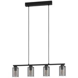 Eglo visilica Zocabon 99707, 4x E27, 81,5 cm, crna/prozirno staklo Cijene