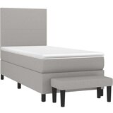  Kreveta s oprugama i madrac svjetlosivi 80x200cm tkanina | shoptok.hr