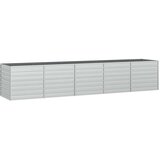  Povišena vrtna gredica 400 x 80 x 77 cm pocinčani čelik srebrna | shoptok.hr
