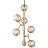 Halo Design 738861 - Visilica na sajli ATOM 6xG9/28W/230V prečnik 30 cm mesing/k. bež Cene