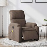 Maison Chic Električni masažni naslanjač - Relax naslanjač rjava mikrovlakna, (22042562) | Shoptok.si