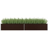 vidaXL Visoka greda rjava 320x80x45 cm pocinkano jeklo Cene