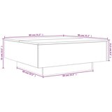  Stolić za kavu boja hrasta 80x80x31 cm od konstruiranog drva | shoptok.hr