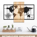 Wallxpert Fusione Naturale -1 NaturalBlack Decorative Wooden Wall Accessory Cene