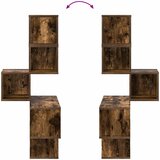 Police za kutne zidne Dimljeni hrast 48 x 48 x 120 cm | shoptok.hr