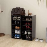 vidaXL Omarica za čevlje 2 kosa črna 31,5x35x70 cm iverna plošča | Shoptok.si