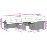  10-dijelni set vrtnih sofa s jastucima bež od poliratana | shoptok.hr