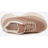 Boto Women's Sneakers With Zirconia And Sheep Fur Beige Zarika | Shoptok.si
