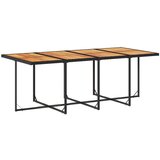  9-dijelni vrtni blagovaonski set s jastucima crni od poliratana | shoptok.hr