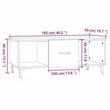  Stolić za kavu boja betona 102x50x40 cm konstruirano drvo | Eponuda.com