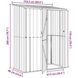  Vrtne hiške Rjava 153,5 x 86 x 200 cm Kovina, (5000143524) | Shoptok.si