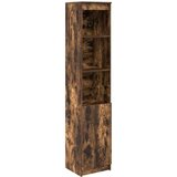  Visoka ploča dimljeni hrast 37,5x35x180 cm izrađeno drvo Smeđa | shoptok.hr