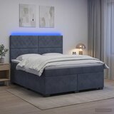  Boxspring krevet s madracem Tamnosiva 140 x 200 cm Baršun 144 x 200 x 140.5 cm | Shoptok.si