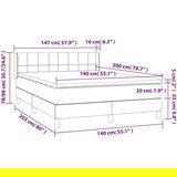  Box spring postelja z vzmetnico krem 140x200 cm blago, (20896770) | Shoptok.si