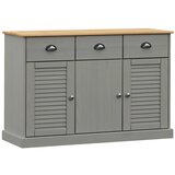 Maison Chic Komoda - Predalnik s predali VIGO 113x40x75 cm siva trdna borovina, (21719979) | Shoptok.si