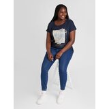 Only Carmakoma Majica 'CARKETTY' bež / nočno modra / pastelno modra / zlata | Shoptok.si