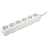 Produžni kabl 6 utičnica 5m NV 6-5/WH/1.5 White