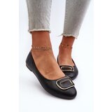 Boto Black Eco Leather Ballerinas with Decoration Enicoria | shoptok.hr