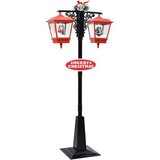  Ulična svjetiljka s Djedom Mrazom crno-crvena 81x40x188 cm PVC | shoptok.hr