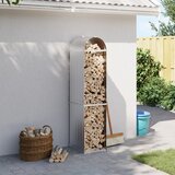 vidaXL Nosilec za polena srebrn 40x45x170 cm pocinkano jeklo | Shoptok.si