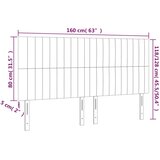 Uzglavlje svijetlosivo 160x5x118/128 cm baršunasto | shoptok.hr