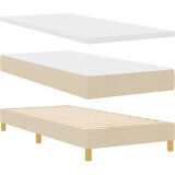 Box Spring Krevet s Madracem Krem 80x200 cm Tkanina | shoptok.hr