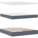  Otomanski posteljni okvir z vzmetnicami siv 180x200cm žamet, (21653364) | Shoptok.si