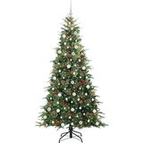 vidaXL Umjetno božićno drvce s nogom s stalakom Zelena 210 cm PE i PVC | shoptok.hr