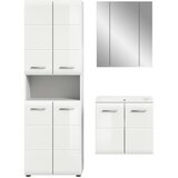 MID.YOU Kopalnica Z Umivalnikom Ice, Bela Visok Sijaj, 3-Delna | Shoptok.si