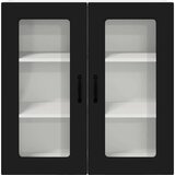 vidaXL Stenska kuhinjska omarica Črna 80 x 31 x 80 cm Konstruiran les | Shoptok.si