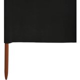  Vjetrobran s 9 panela od tkanine 1200 x 80 cm crni | shoptok.hr