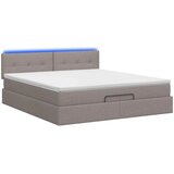  Krevet od pjene s madracem i LED-om Sivosmeđa 160 x 200 cm - Sivosmeđa 160 x 200 cm Prošiveno gumbima | shoptok.hr