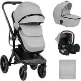 Kikka Boo kolica IRENE premium 3in1 set sa I-SIZE autosedištem i tvrdom korpom light grey | ePonuda.com