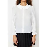 Trendyol White Collar Detailed Semi Transparent Shirt | shoptok.hr