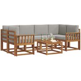  Set vanjskih sofa 7 kom. Prirodna i svijetlo siva | shoptok.hr