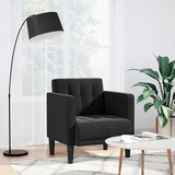 SOFA fotelja s naslonima za ruke crna 53 cm baršunasta - Crna 1 | shoptok.hr