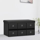 vidaXL Sklopiva klupa za pohranu crna 76x38x38 cm od umjetnog platna Cijene