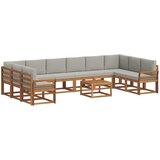  Set vanjskih sofa 11 kom. Prirodna i svijetlo siva | shoptok.hr