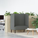 vidaXL Sedežna garnitura z visokim naslonom temno siva 109x56x121 cm tkanina | Shoptok.si