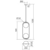  Redo 01-2626 - Luster na sajli NIVA 2xE14/28W/230V | Eponuda.com