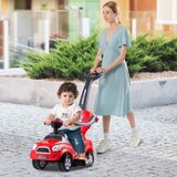  Auto s ručkom 3 u 1, s uklonjivim ručkom za guranje i zaštitnom šipkom (crvene boje) | shoptok.hr