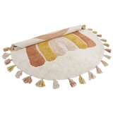 Nattiot Opečnato oranžno-kremno bela pralna ročno tkana bombažna otroška preproga ø110 cm Rainbow Toffee – | Shoptok.si