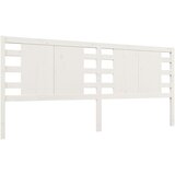 Maison Chic posteljno vzglavje - vzglavna omarica - nočna omarica belo 126x4x100 cm trdna borovina, (21706187) Cene