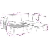  6-dijelna vrtna garnitura s jastucima masivno bagremovo drvo | shoptok.hr