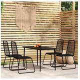  5-dijelni vrtni blagovaonski set crni | shoptok.hr
