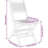  Sklopive vrtne stolice 8 kom 47x62x90 cm od masivne tikovine | Shoptok.si